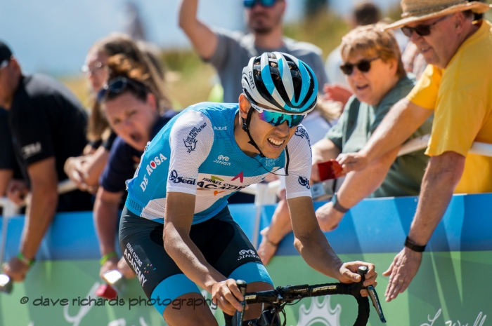 In the pain cave. Stage 2 - Brigham City to Powder Mountain Resort, 2019 LHM Tour of Utah (Photo by Dave Richards, daverphoto.com)