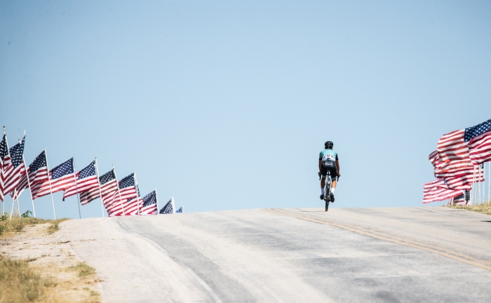 BLN Team Bridgelane rider heads up the hill for a warm up. Stage 3 of the 2019 Tour of Utah. Photo by Cathy Fegan-Kim