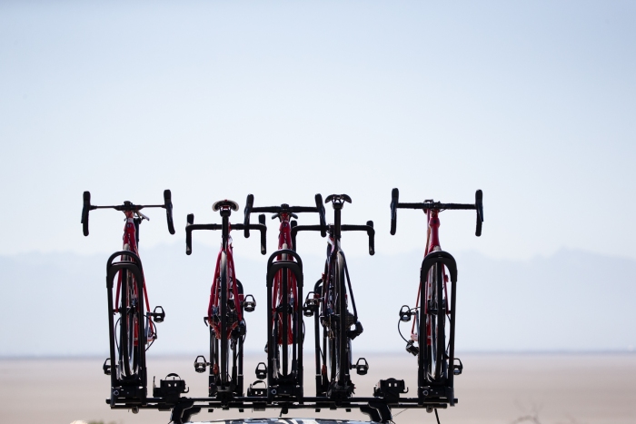 Trek Segafredo team bikes. Stage 3 of the 2019 Tour of Utah. Photo by Cathy Fegan-Kim