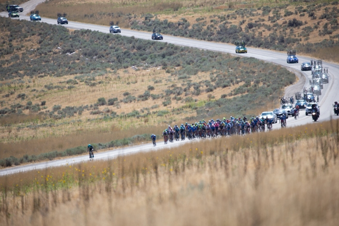 Attacks from the gun. Stage 3 of the 2019 Tour of Utah. Photo by Cathy Fegan-Kim