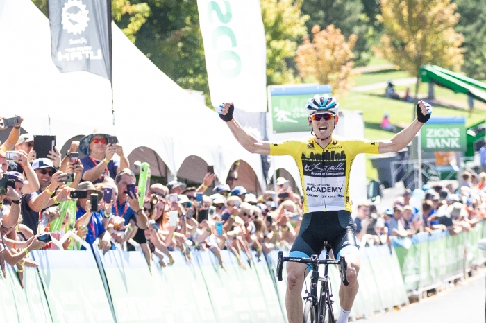 An incredible stage win by Ben Hermans (Israel Cycling Academy). Stage 3 of the 2019 Tour of Utah. Photo by Cathy Fegan-Kim