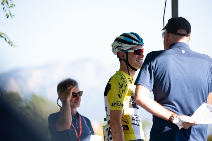 Stage 4. Ben Hermans still in the yellow. Stage 4, 2019 Tour of Utah. Photo by Cathy Fegan-Kim