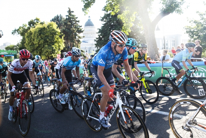 Start with the Capitol through the trees. Stage 4, 2019 Tour of Utah. Photo by Cathy Fegan-Kim