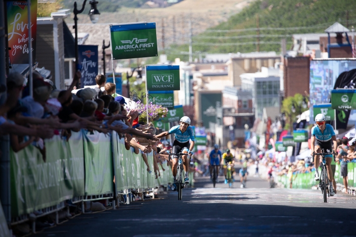 High Fives up Main Street.