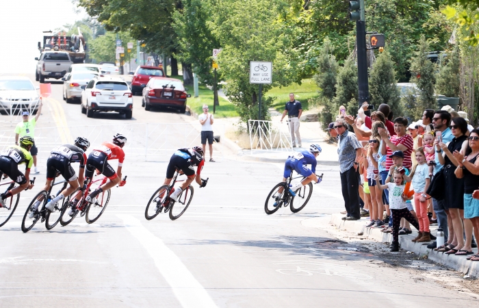 Corner at the end of University Street. 2018 Tour of Utah Stage 4, August 8, 2018, Salt Lake City, Utah. Photo by Cathy Fegan-Kim, cottonsoxphotography.net