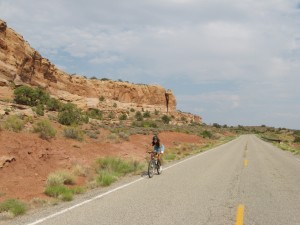 canyonlands A rider cruises along Upheaval Dome Road in Canyonlands National Park, on the “Island in the Sky.”