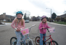 Raising Bike Friendly Kids Part Three: And They’re Off! The Barrett girls on bikes.