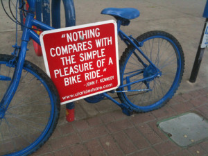 Nothing Compares to the Simple Joy of a Bike Ride - John F. Kennedy Photo: Dave Iltis