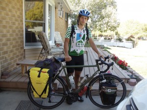Oregon bicycle tourist in Salt Lake City Utah