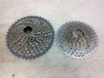 Cassette Comparison 42t (left) vs. 36t