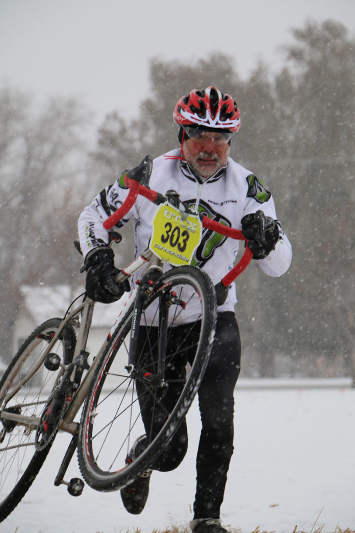 Lou testing out the Rudy Project Sterling helmet at Barnes Park in the Utah Cyclocross Series.