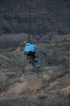 A rider at I Street.