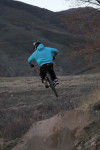 A rider at I Street.
