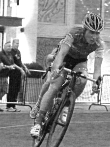 Cortlan Brown on his way to winning the Station Park Criterium on 7-10-2014. Photo by Dave Iltis