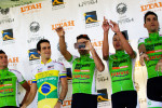 Rather than a team selfie, a racer of Funvic Brasilinvest-Sao Jose Dos Campos opts to take a video of the Cedar City fans. Photo by Cottonsoxphotography.com