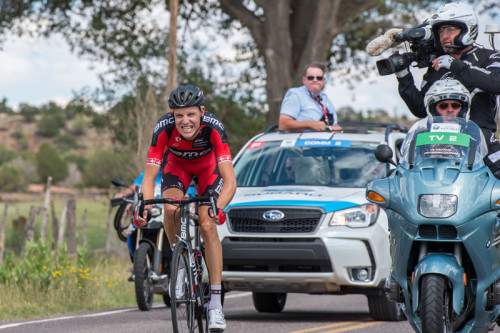Michael Schar was in the break for almost the entirety of the 130 mile stage 2 in Torrey. He