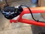 Brake line inside frame