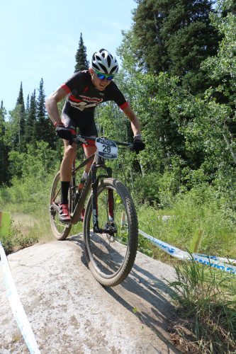 Connor Barrett topped the men's Semi-Pro field. He's riding the