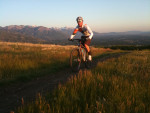 A rider on the Bonneville Shoreline Trail