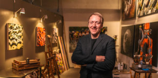 Tour de Canvas Bicycle Artist Steve Smock