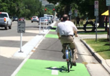 Study: Drivers Pay Attention to Painted Bike Lanes bicycle lane in Salt Lake City