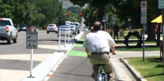 Utah’s Number 5 Bicycle Friendly State Ranking – An Assessment and the Way Forward bicycle lane in Salt Lake City