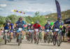 The Flying Monkeys race of the start at Soldier Hollow. the start line up from front left to right: Mason Miller plate 9510, TeeJay Jones 9511, Ian Baron 9509, Carson Macdonald 9512, Chance Williamson 9535, Jacob Butterfield 9534 Other riders (not shown) include Jonah Stoddard plate 9513 and Cameron Wright 9543 Photo by Amy Osness