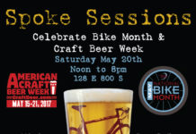 Spoke Sessions to Celebrate Bikes and Beer in Salt Lake City on May 20, 2017 Spoke Sessions will celebrate bikes and craft beer on May 20, 2017 from 12 noon to 8 pm near Crank SLC (749 S. State Street) in Salt Lake City.