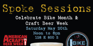 Spoke Sessions to Celebrate Bikes and Beer in Salt Lake City on May 20, 2017 Spoke Sessions will celebrate bikes and craft beer on May 20, 2017 from 12 noon to 8 pm near Crank SLC (749 S. State Street) in Salt Lake City.