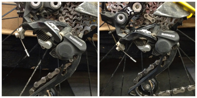 MTB rear derailleur with goat Link