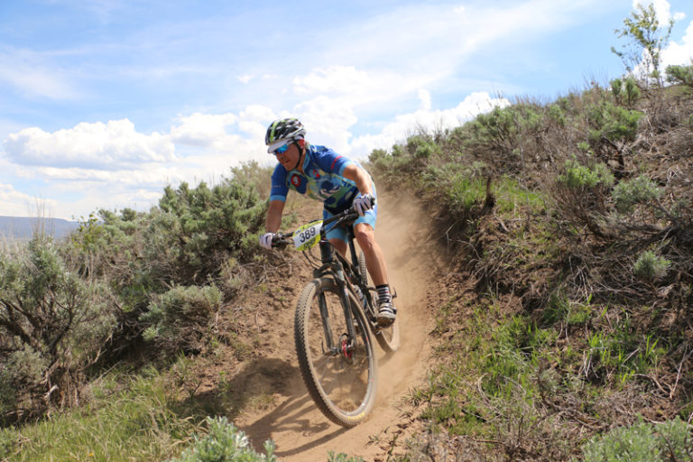 Mountain Bike Rider at Soldier Hollow Midway, Utah