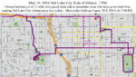 The 2018 Salt Lake City Ride of Silence map. The ride will have 2 options.