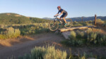 Angela Wright on a 130mm travel trail bike. Photo by Rae Sutherland