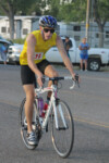 On the bike at the San Rafael Classic Triathlon, Photo by Patsy Stoddard
