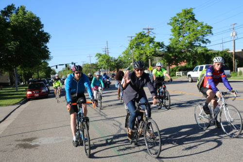 On the Salt Lake City Mayor's Bike to Work Day, May 17, 2018. Photo by Dave Iltis, cyclingwest.com