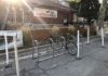 Salt Lake City Offers Businesses Free Bike Corrals in Push to Expand Bike Parking A bike corral at Salt Lake City's Cafe Noir. More corrals are available free for businesses from Salt Lake City's Transportation Division. Photo by Dave Iltis
