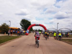 John at The Finish Line. RAGBRAI 2018 Photo by Chris Blinzinger