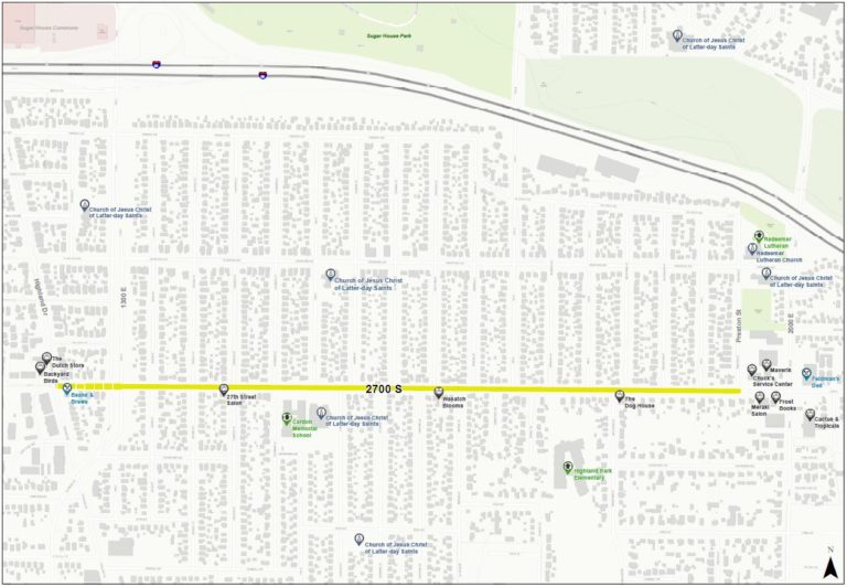 Salt Lake City 2019 2700 S Reconstruction Map (from the Salt Lake City project webpage).