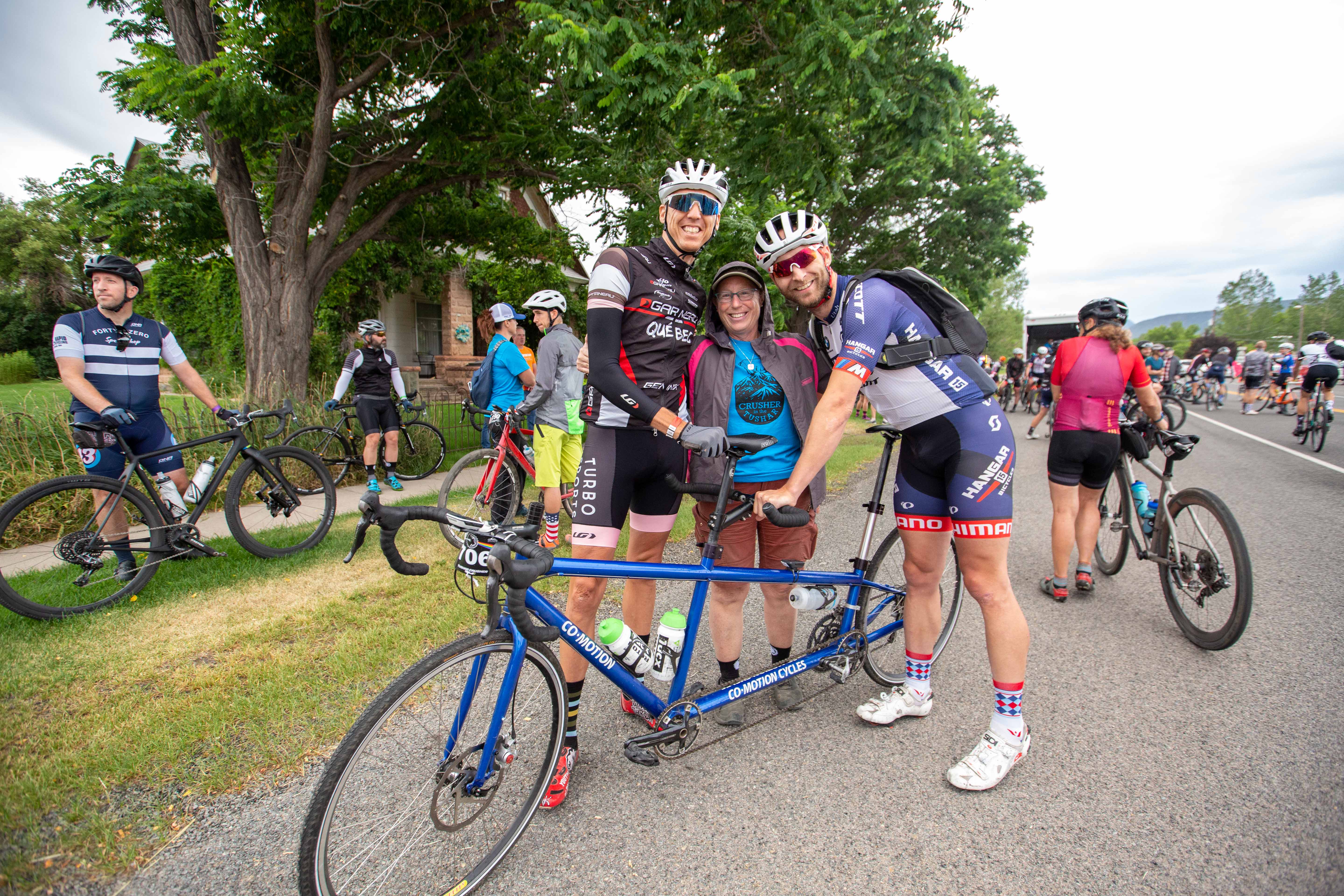 Ryan "Turbo" Barrett and Rob Smallman getting ready to crush the field at the 2019 Crusher in the Tushar. Unfortunately, the Tushars ultimately crushed them. Photo: Angie Harker.