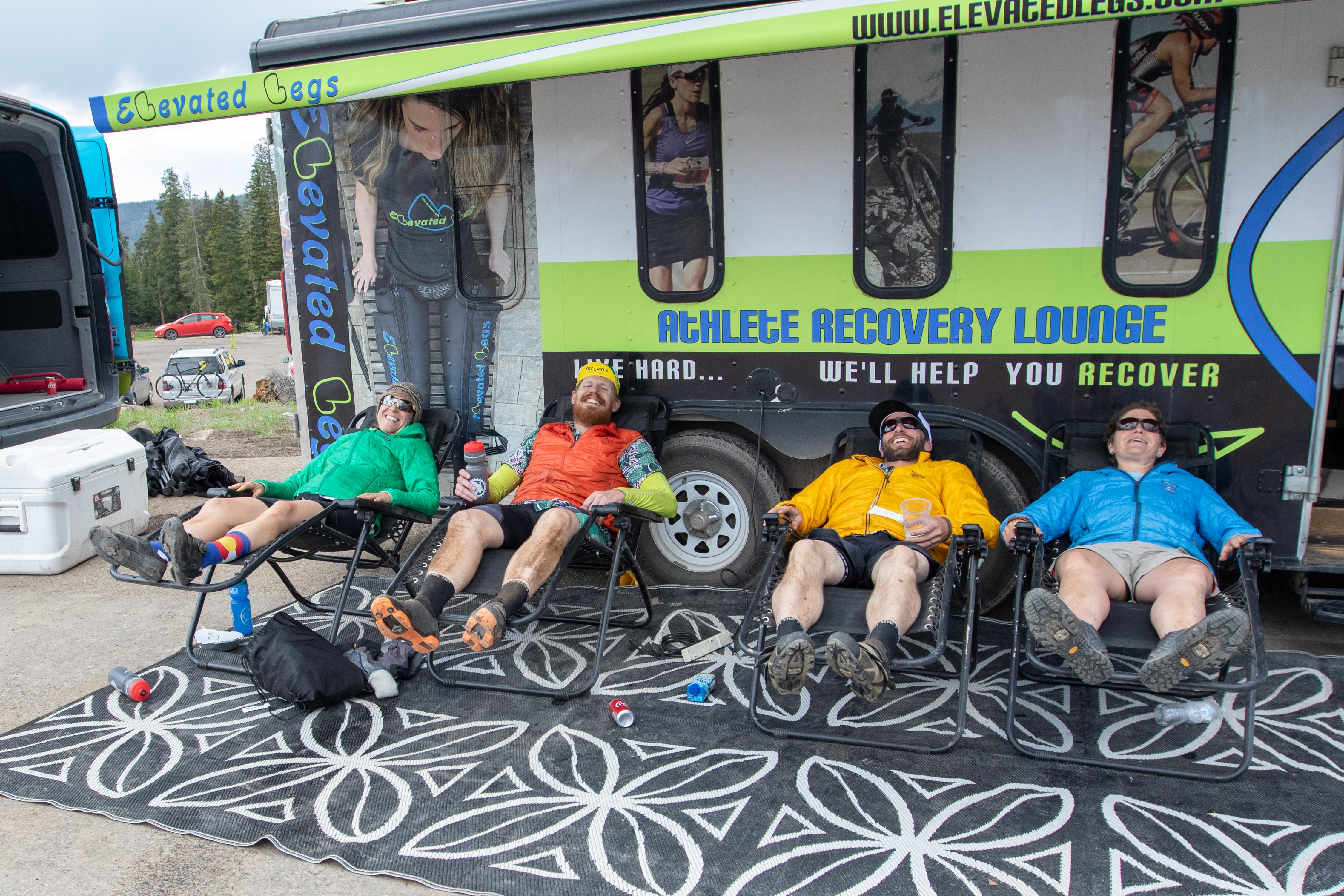 ... or putting your legs up, and laughing with friends. Photo: Angie Harker.