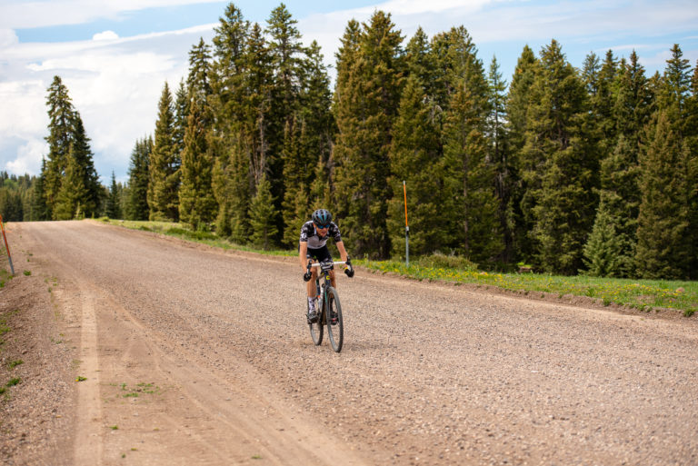 Alex Grant (Gear Rush) on Big Flat, as he soloes towards the finish of the 2019 Crusher. Photo: Steven L. Sheffield.