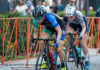 USA CRITS Returns to Utah on July 17-18, 2021 Two rider break during the Women's D1/Pro race at the Salt Lake Criterium, USA CRITS series held at the Gateway Mall (Photo by Dave Richards, daverphoto.com)