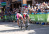Lachlan Morton by a Tire on Tour of Utah Stage 5