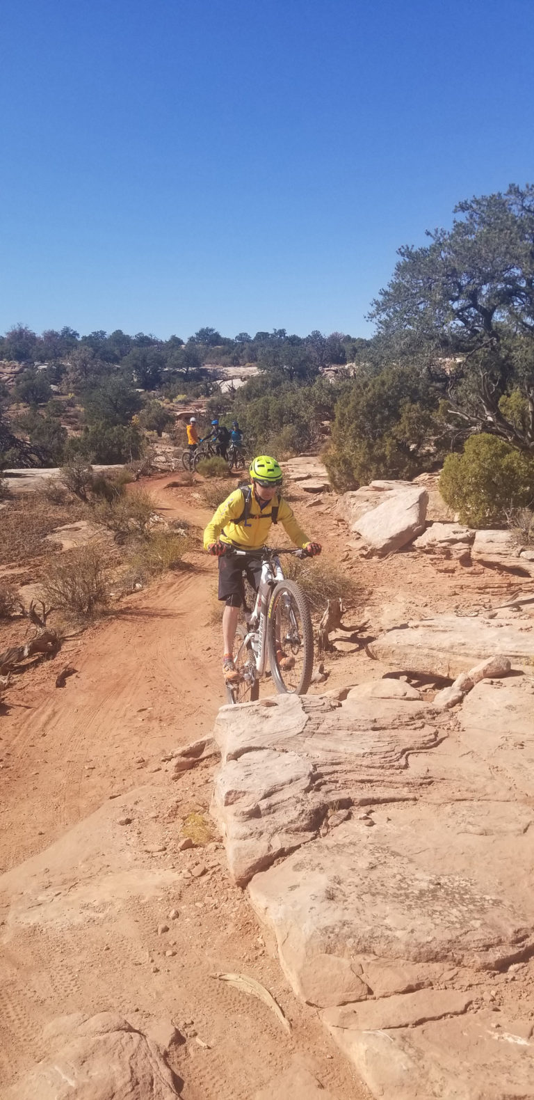 John Higgins during trails skills practice during a Better Ride camp. Photo by Gene Hamilton