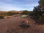 Don’s camp at mile 13 on the Quebradas Backcountry Byway. Photo by Don Scheese
