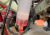 Hydraulic Brakes Require Preventative Maintenance Shimano Mineral Oil - Going in fresh, is translucent pink, ideally when it comes out in the next bleed, it should still be transparent. Photo by Eric Ramirez