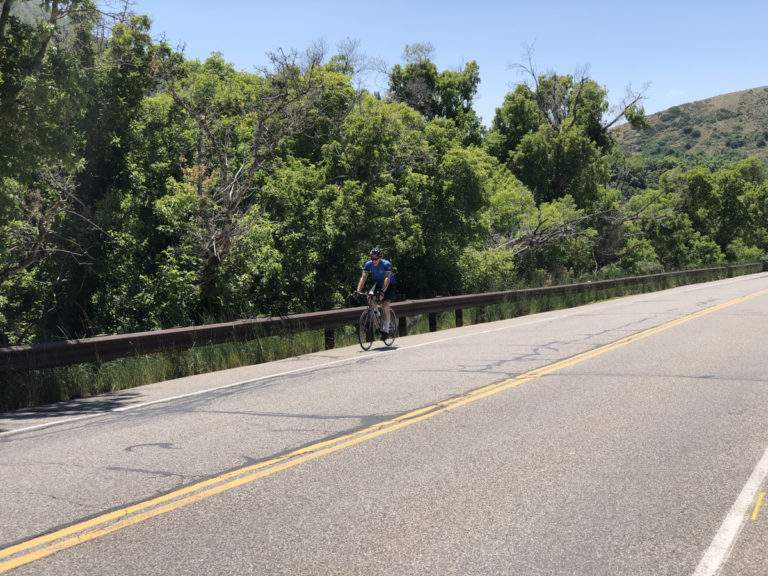 Pictured is an example of where Emigration Canyon would benefit from wider shoulders and narrower vehicle travel lanes. Photo by Dave Iltis