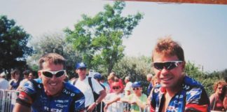 2000 Tour of Flanders (a personal reflection) Marty Jemison and Viatcheslav Ekimov. Photo courtesy Marty Jemison