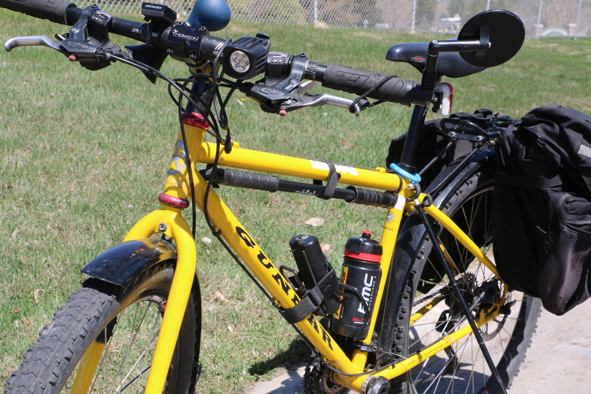 Any bike can work as a commuter bike. Here, a 26" wheel mountain bike is repurposed to make a great commuter bike. Photo by Dave Iltis