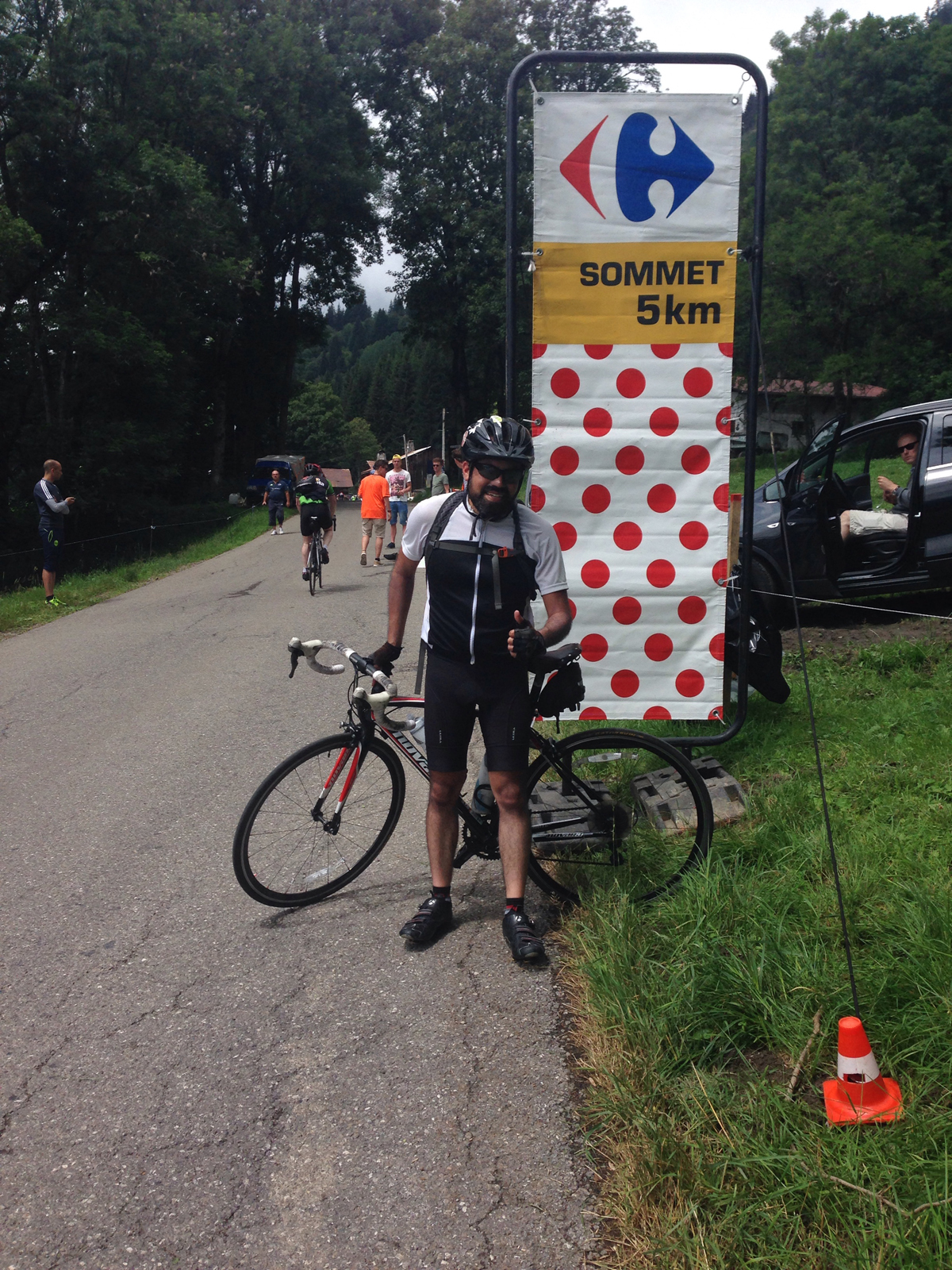 Enrique Arce-Larreta with 5 km to go to the top of the climb. Photo courtesy Enrique Arce-Larreta